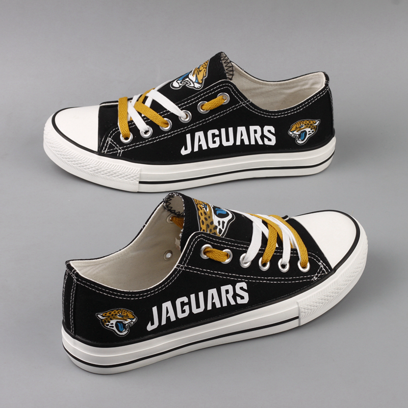 Women's NFL Jacksonville Jaguars Repeat Print Low Top Sneakers 002